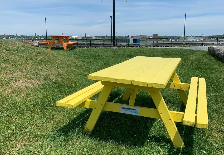 A picnic table 