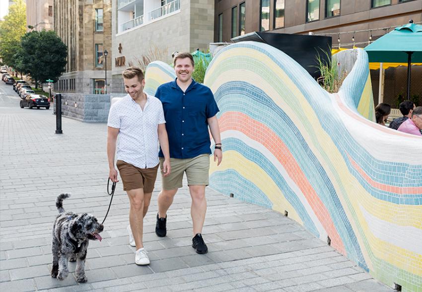 The Halifax Waterfront is a great place to walk your dog. 