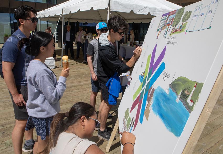 People share their ideas for Downtown Halifax at the Downtown Halifax Vision 2030 launch on June 5. 