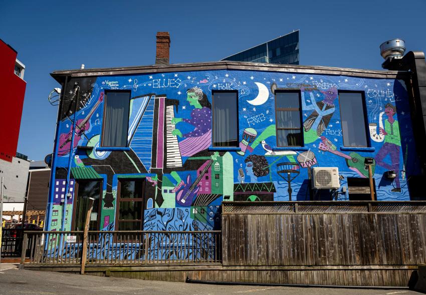 ‘Harmonies in Blue’ by Yasaman Mehrsa Location: Bearly's House of the Blues on Granville St.