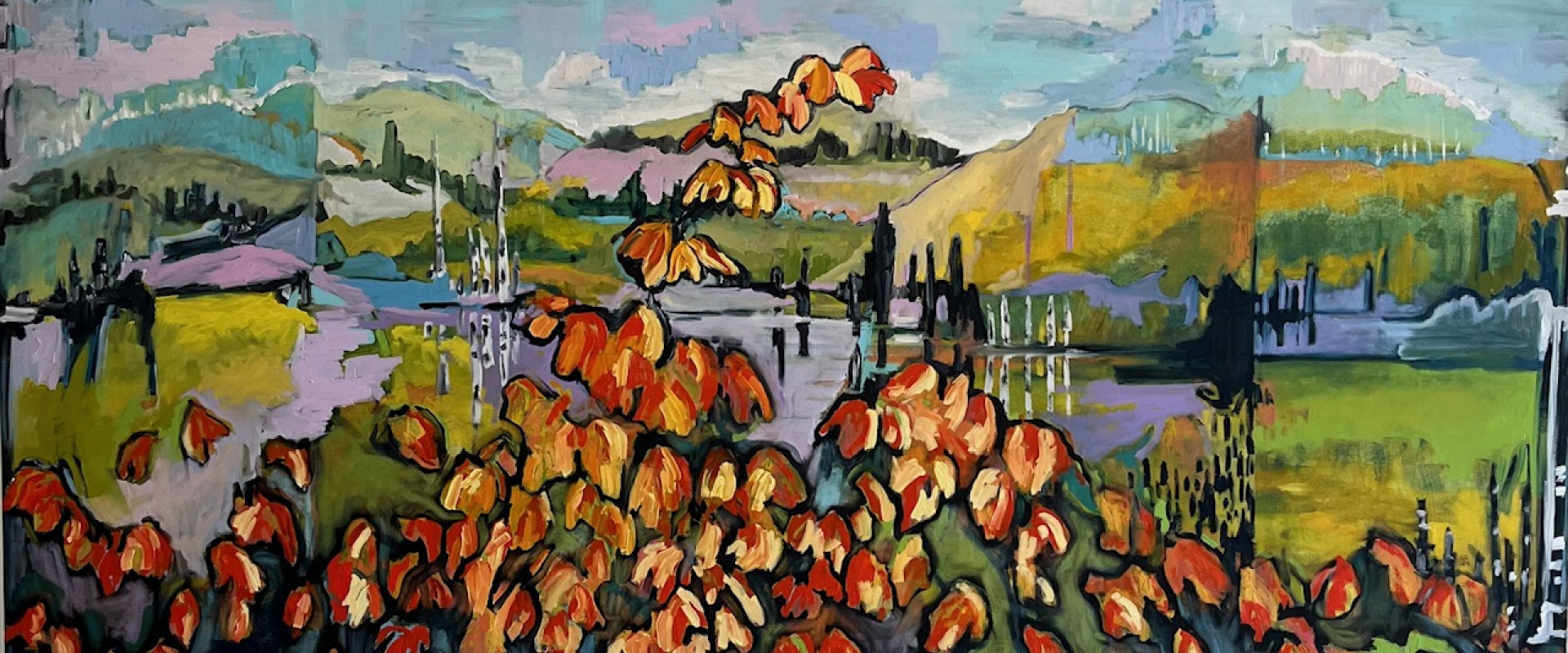 When I Remember You, I See Colours, 40"x72", oil, 2024