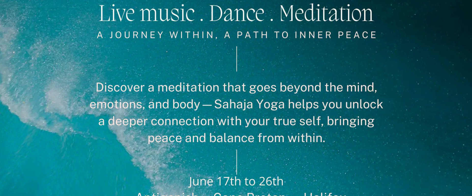 We Meditate Nova Scotia Tour  