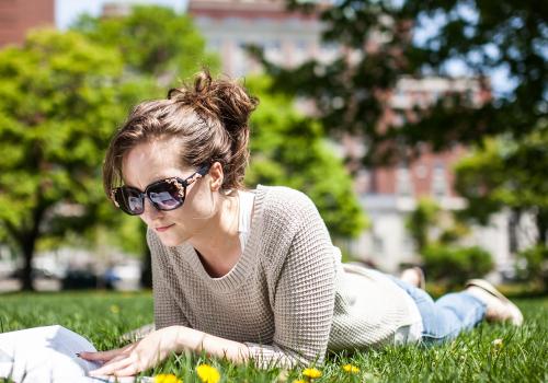 Relaxing in a park in Downtown Halifax is a great way to spend a sunny day.